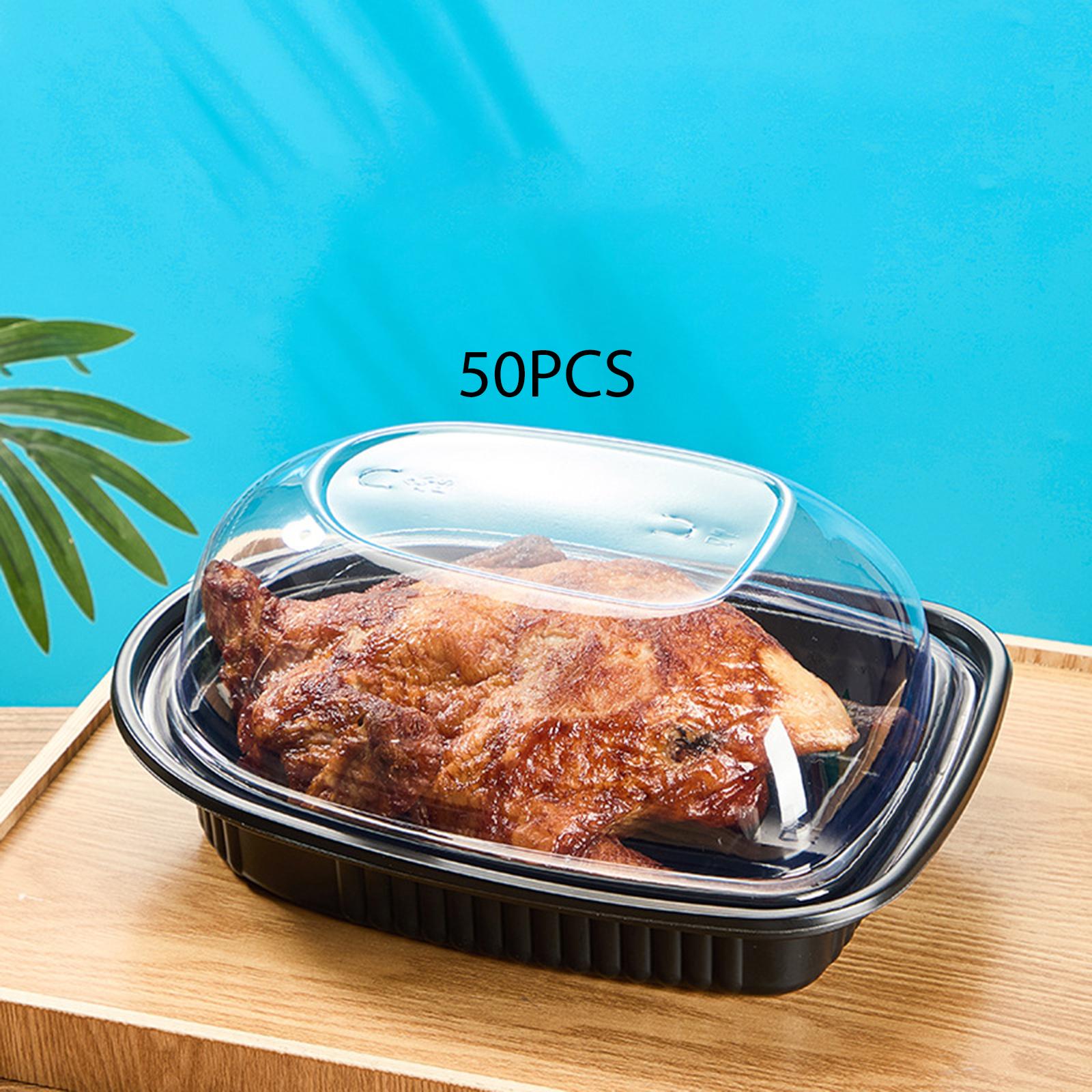 Meal Prep With Chicken - Einweg-Rotisserie-Hähnchen-Bratbehälter Große Meal-Prep-Aufbewahrungsboxen mit Klarsichtdeckel für