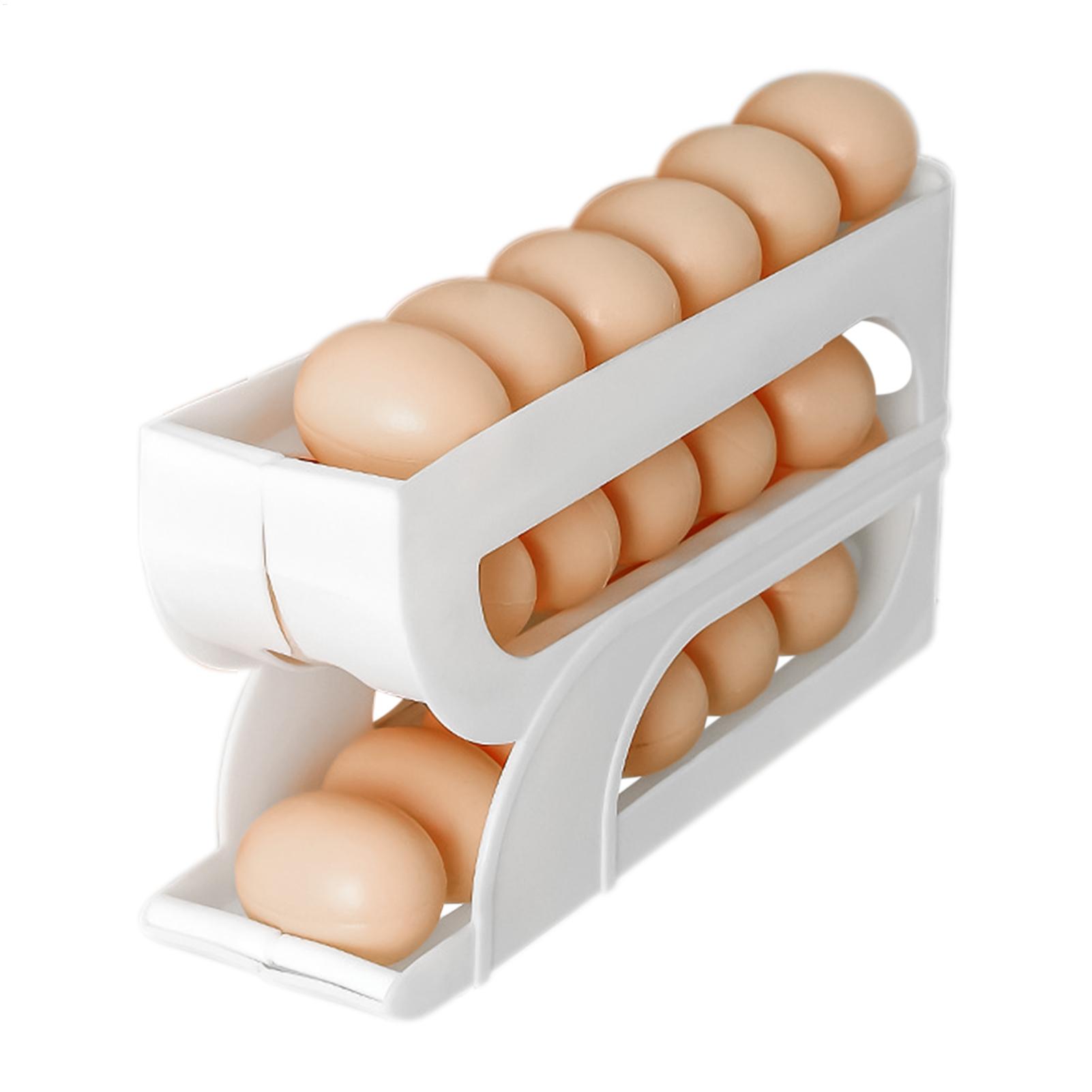 Meal Prep Eggs - Eierhalter für Kühlschrank 3-stufiger Automatischer Rollender
