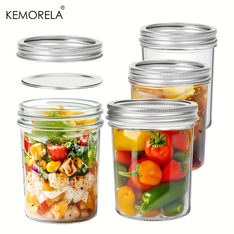 Meal Prep Jar - KEMORELA Einmachgläser 350 ml mit Deckel,
