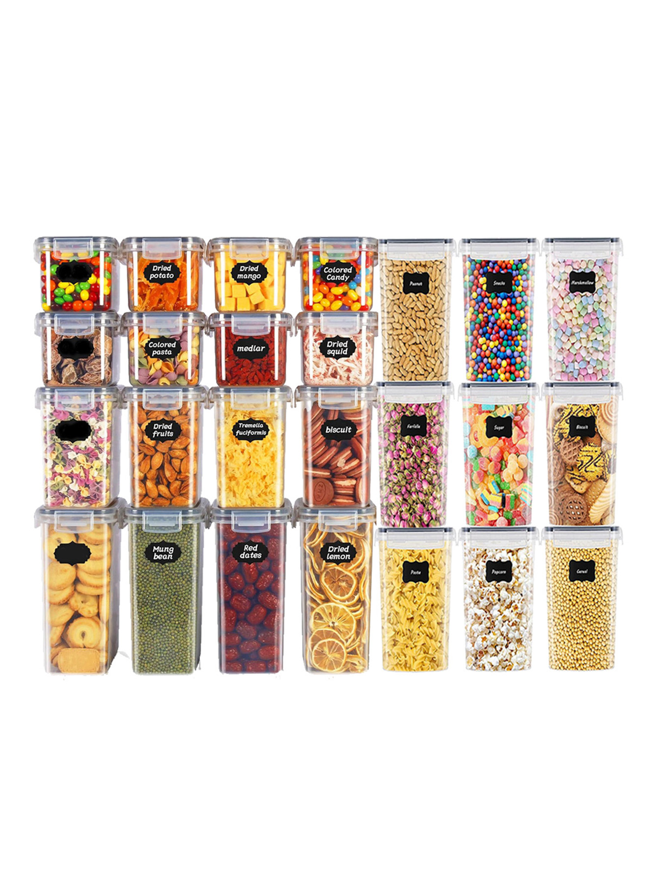 Meal Prep Jar - 48 Stück, Versiegelte Lebensmittelbehälter mit Deckeln,