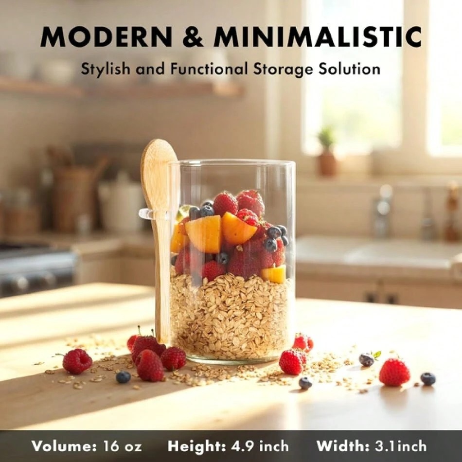 Tyrixma 16oz Glasbehälter mit  – Meal Prep Oatmeal Bewertung und Preis