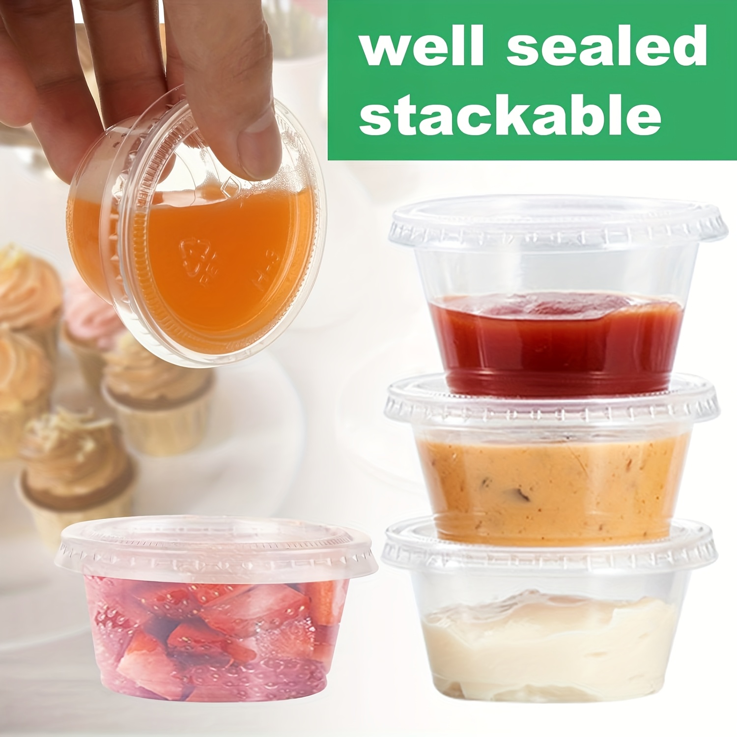 50/100 stücke Einweg Sauce Dic – Meal Prep Jar Bewertung und Preis