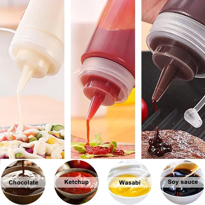 1Pcs Empty120ml-1000ml PE Kuns – Sauce Squeeze Bottle Bewertung und Preis