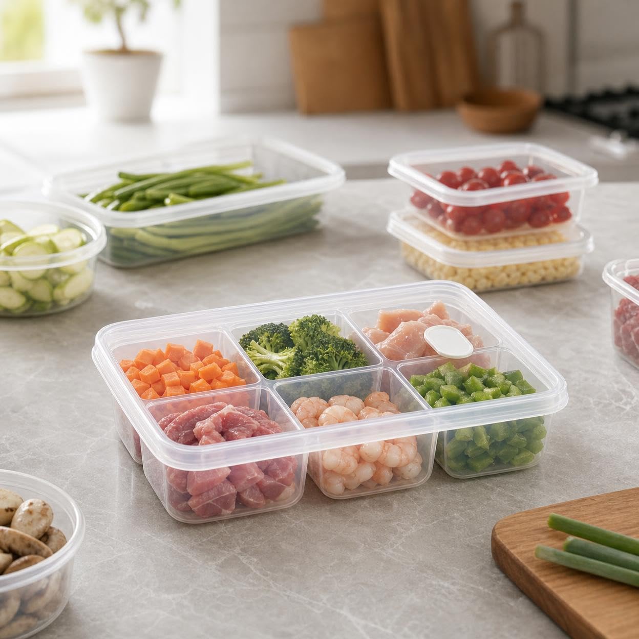 6-Fach Gefrierbehälter aus Leb – Meal Prep Frozen Food Bewertung und Preis