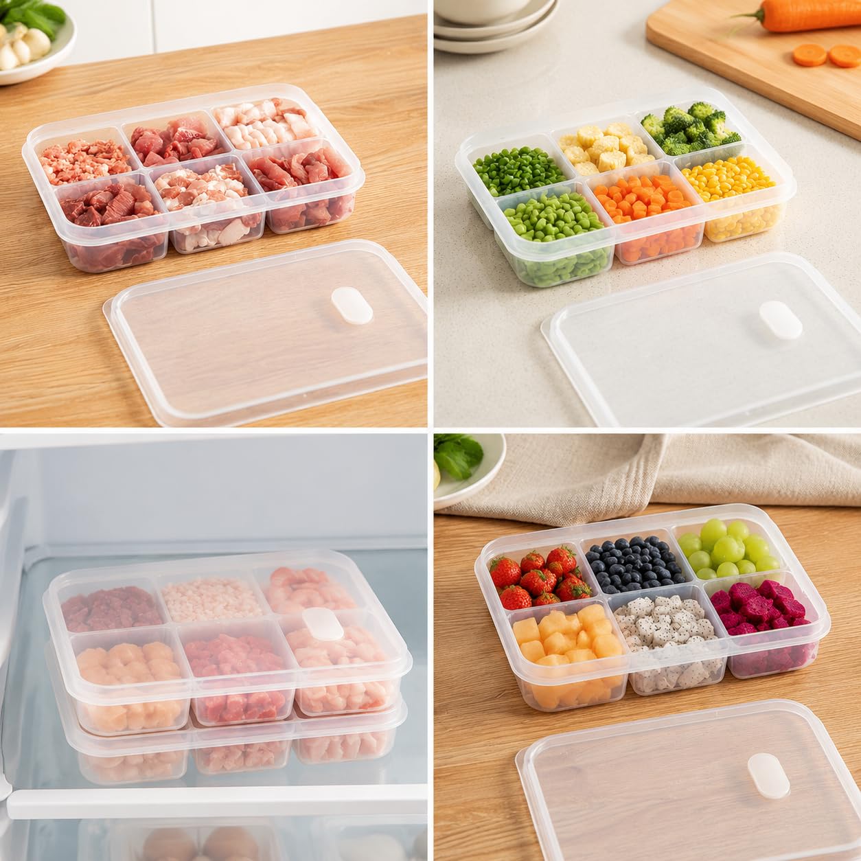 6-Fach Gefrierbehälter aus Leb – Meal Prep Frozen Food Bewertung und Preis