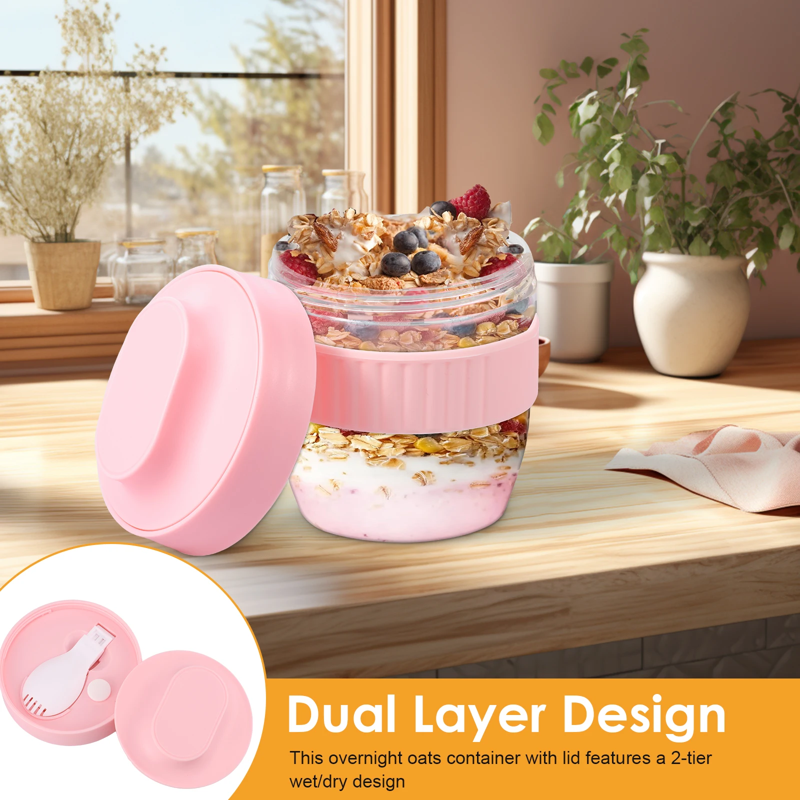 Doppelschichtiger Overnight-Oa – Meal Prep Oatmeal Bewertung und Preis