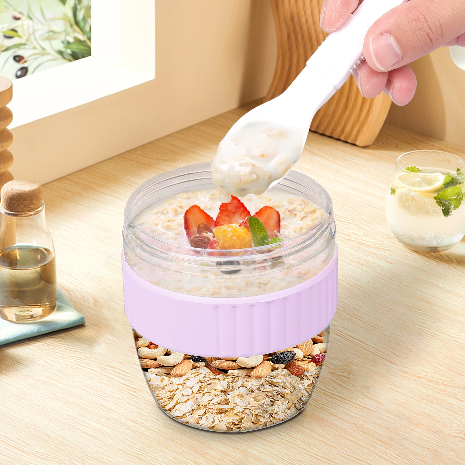 Doppelschichtiger Overnight-Oa – Meal Prep Oatmeal Bewertung und Preis