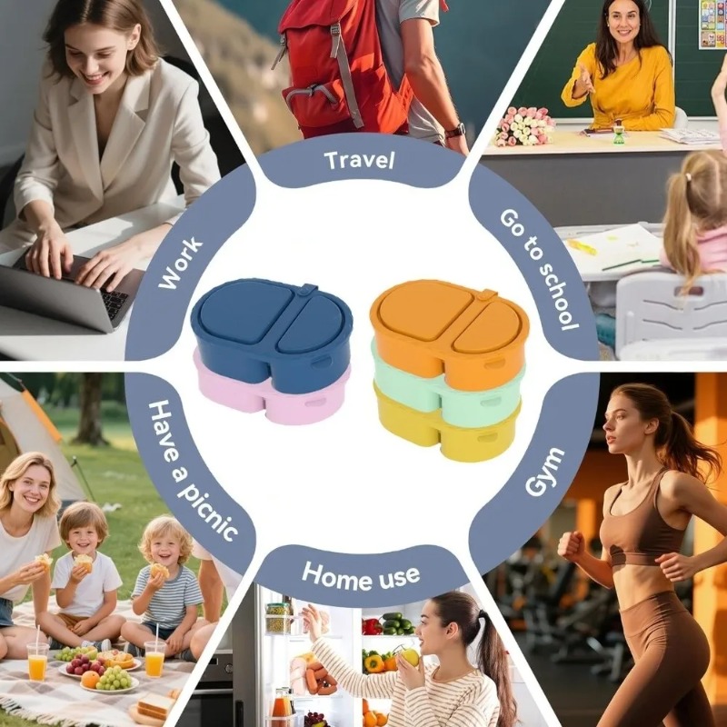 Lebensmittelechte Silikon-Lunc – Meal Prep Oatmeal Bewertung und Preis